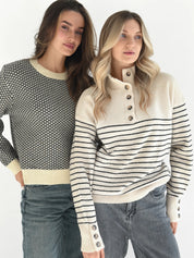 Sweter wełniany we wzory