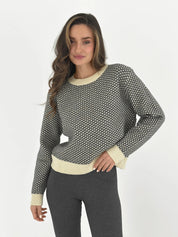 Sweter wełniany we wzory