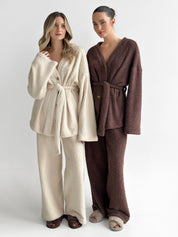 Spodnie Soft frotte, mleczne