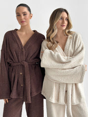 Kardigan Soft frotte, mleczny