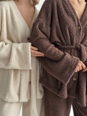 Kardigan Soft frotte, mleczny