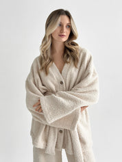 Kardigan Soft frotte, mleczny