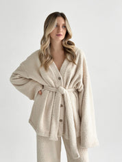 Kardigan Soft frotte, mleczny