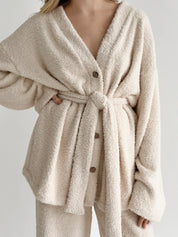 Kardigan Soft frotte, mleczny