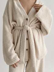 Kardigan Soft frotte, mleczny
