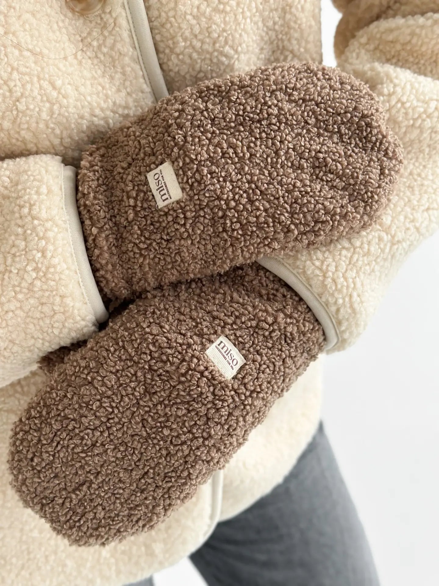 Rękawiczki TEDDY, brązowe