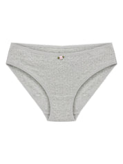 Majtki Slip z ribany prążkowanej, jasnoszare