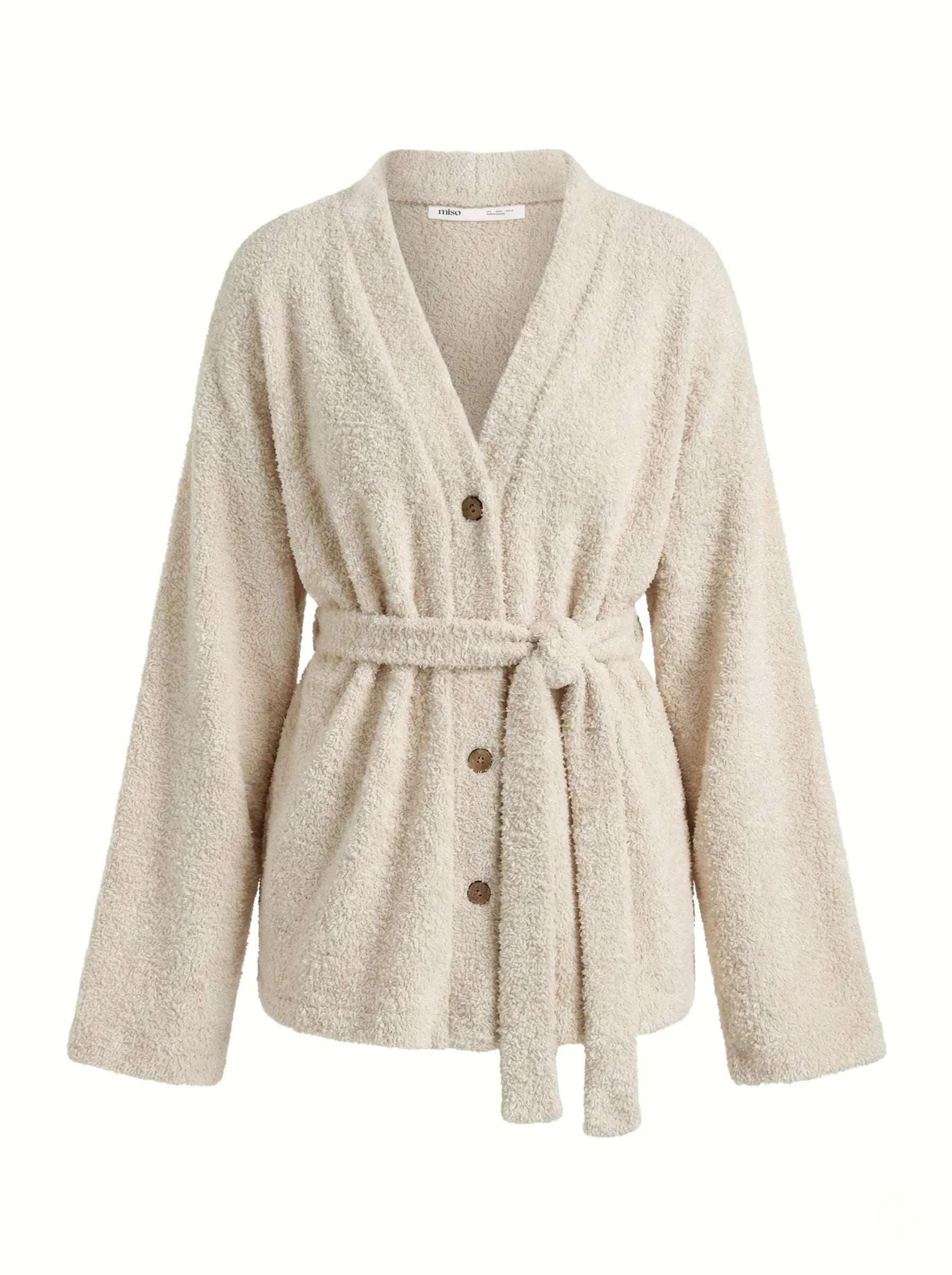 Kardigan Soft frotte, mleczny
