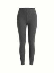 Legginsy, dzianina prążkowana, antracytowe