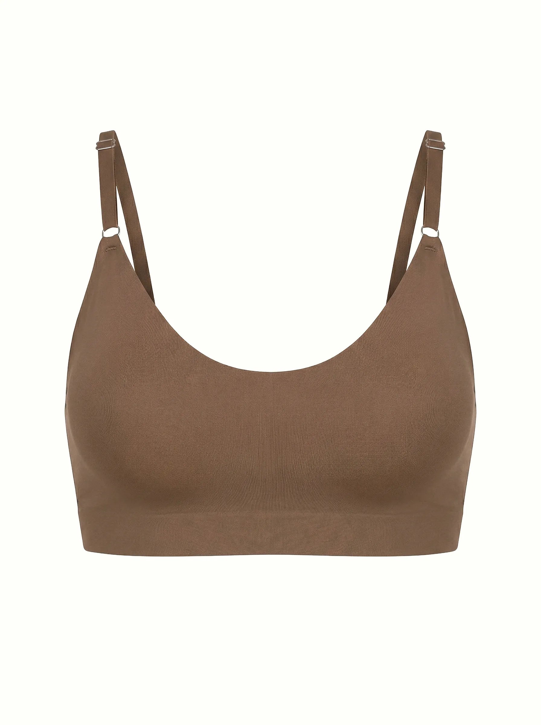 Top bielizniany bezszwowy, cappuccino
