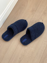 Kapcie męskie domowe TEDDY, niebieskie, bez uszu