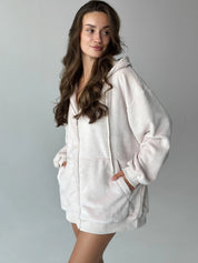 Bluza TEDDY polar dwustronny, beżowa