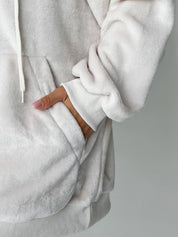Bluza TEDDY polar dwustronny, beżowa