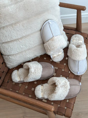 Kapcie damskie HS-LUX zamszowe, mocha