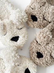 Kapcie dziecięce domowe HS-LUX, półbaleriny ANIMALS Bear, białe