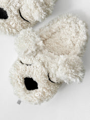 Kapcie dziecięce domowe HS-LUX, półbaleriny ANIMALS Bear, białe
