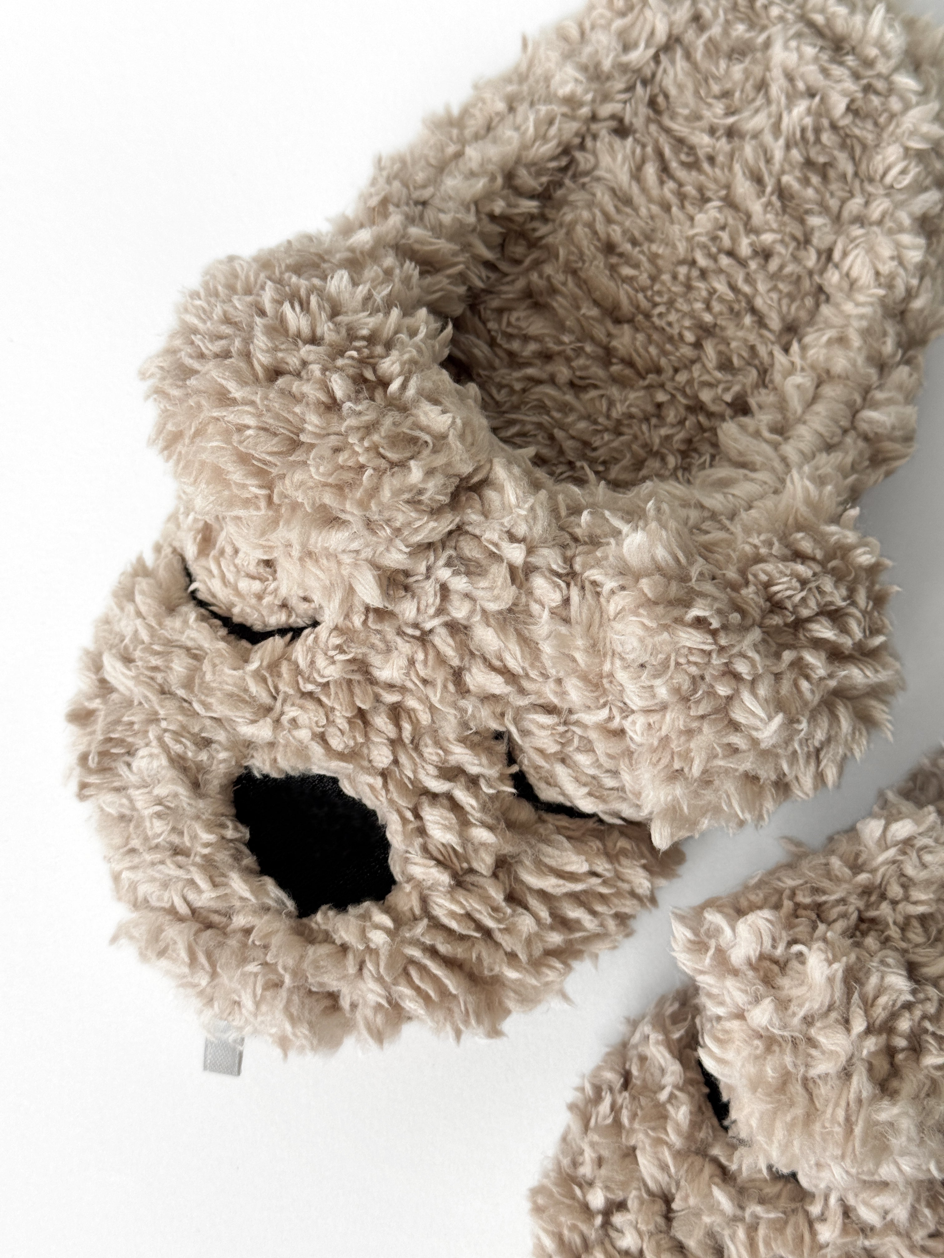 Kapcie dziecięce domowe HS-LUX, półbaleriny ANIMALS Bear, beżowe