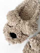 Kapcie dziecięce domowe HS-LUX, półbaleriny ANIMALS Bear, beżowe