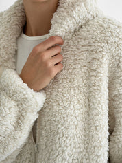 Bluza TEDDY z kapturem, mleczna