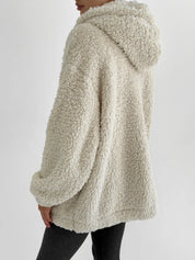 Bluza TEDDY z kapturem, mleczna