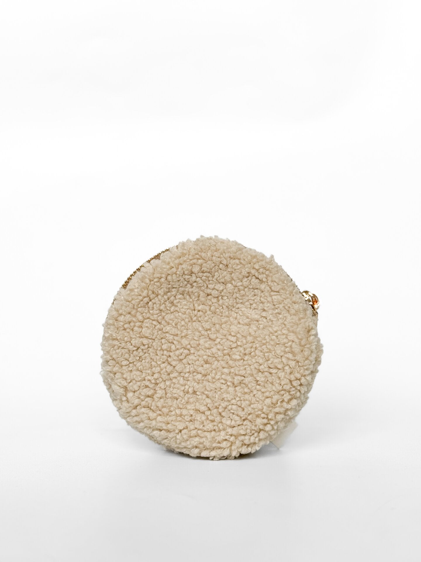 Kosmetyczka TEDDY, beżowa, średnia okrągła