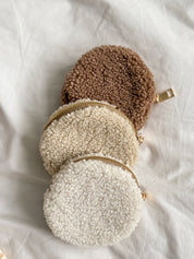 Kosmetyczka TEDDY, beżowa, średnia okrągła