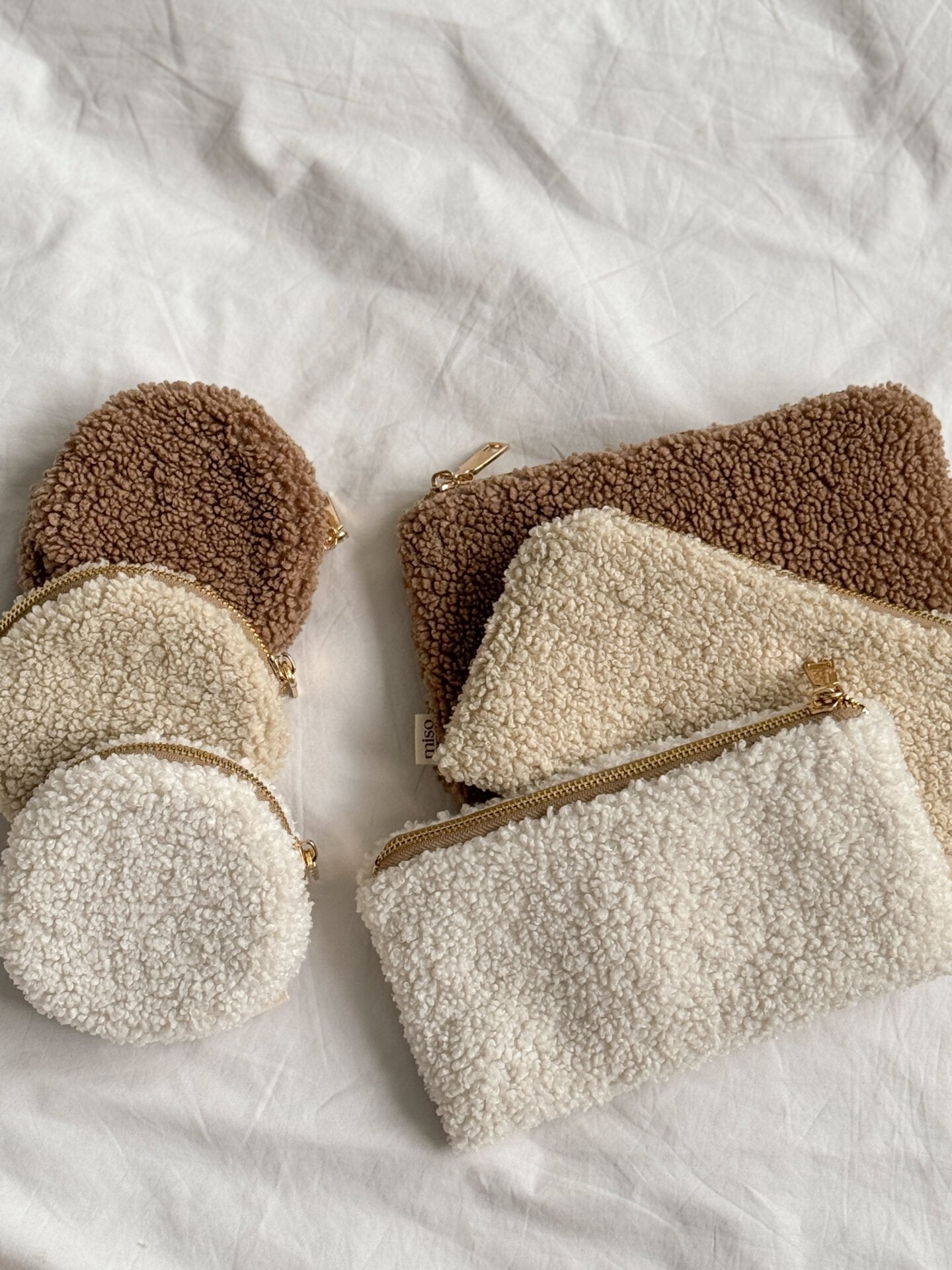 Kosmetyczka TEDDY, beżowa, średnia płaska