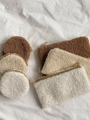 Kosmetyczka TEDDY, beżowa, średnia płaska