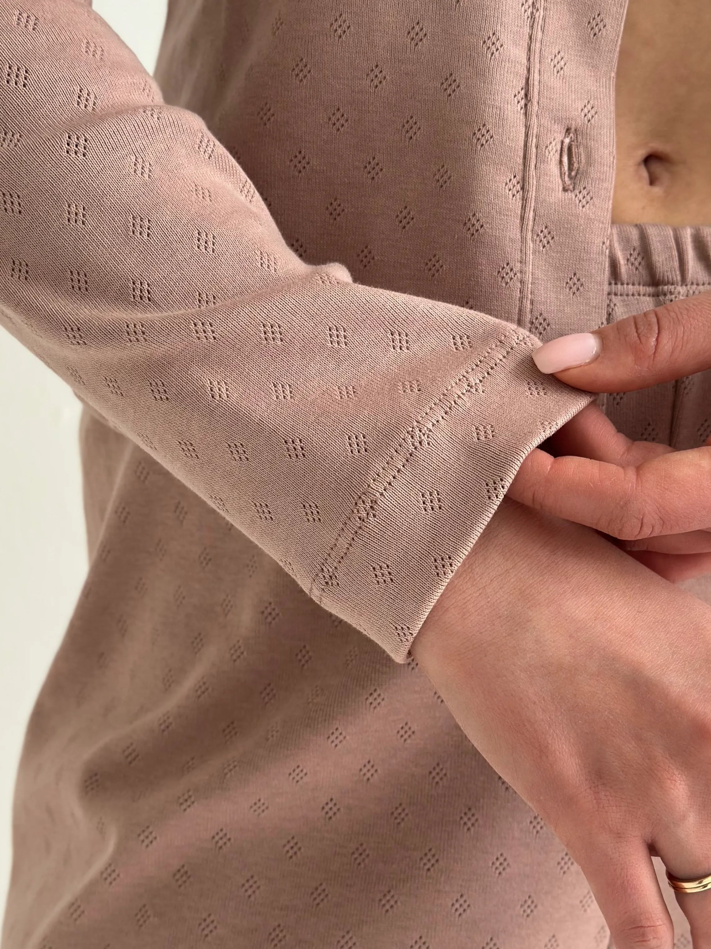 Koszulka longsleeve rozpinana z guzikami, z ribany, wizonowa