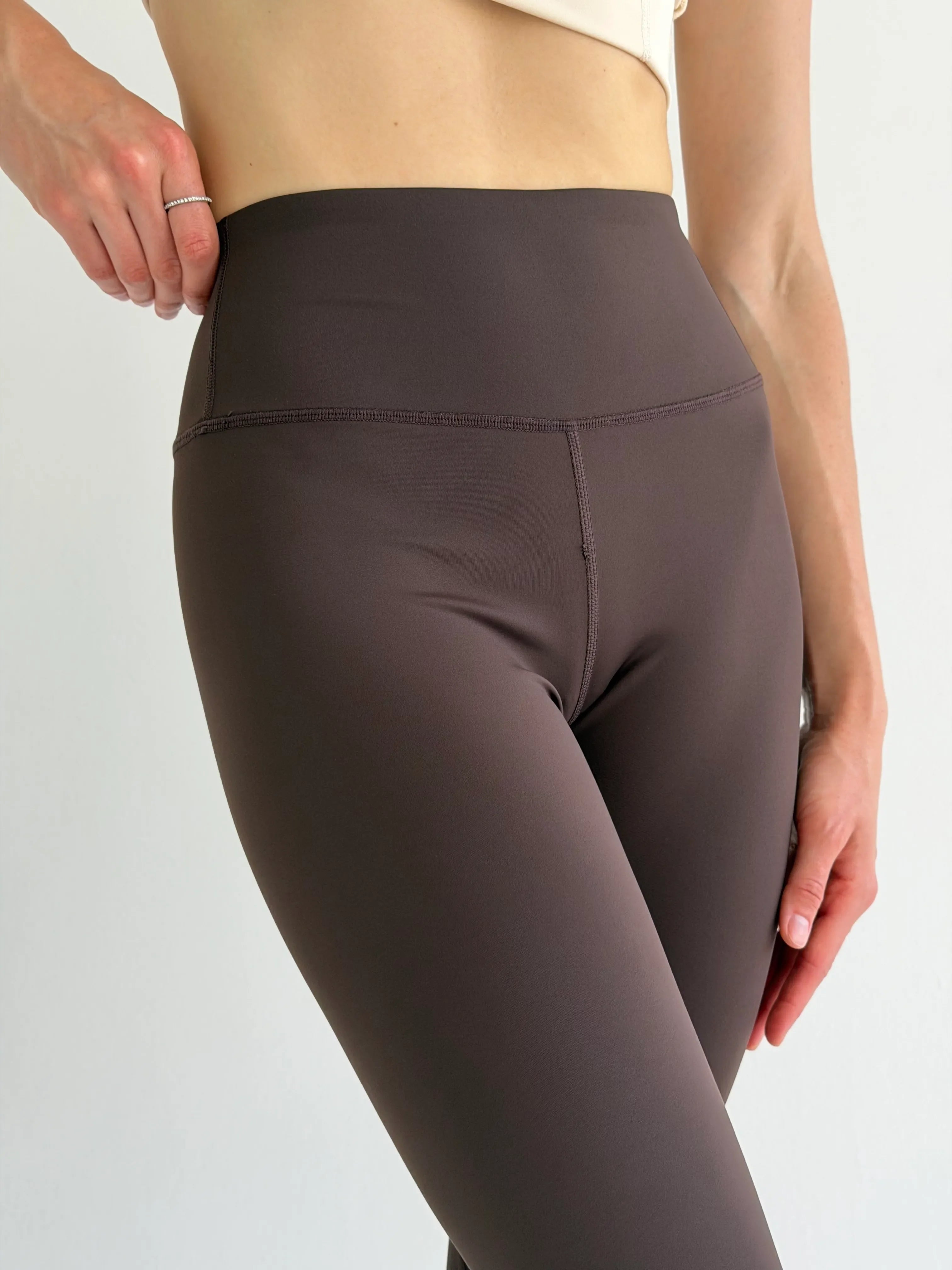 Legginsy do jogi, brązowe