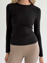 Longsleeve do jogi, czarny