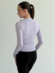 Bluza do jogi na zamek, lawendowa