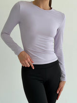 Longsleeve do jogi, lawendowy