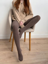 Rajstopy Twins prążkowane, brązowe