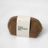 Kosmetyczka TEDDY, jasnobrązowa, średnia trójkątna
