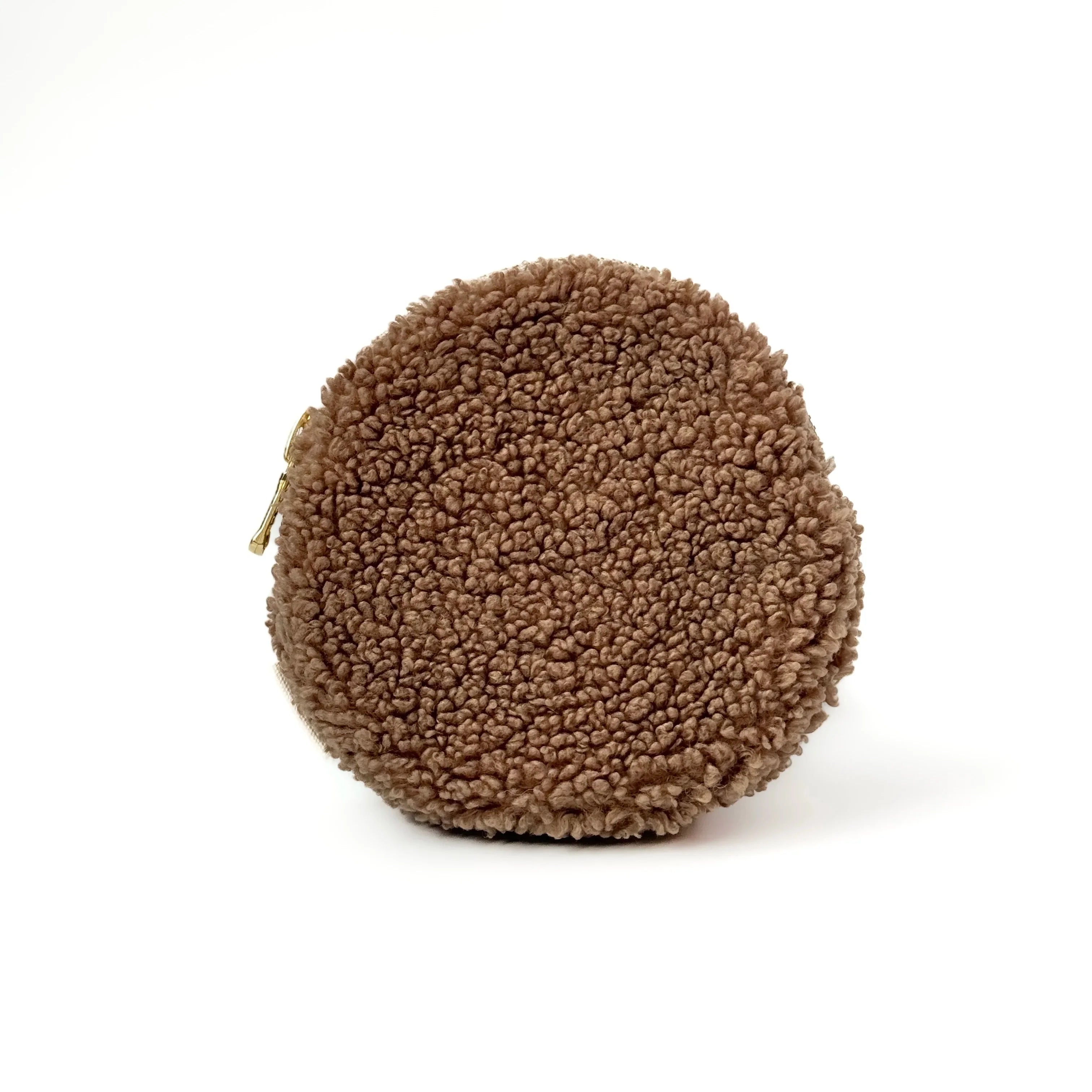 Kosmetyczka TEDDY, brązowa, średnia okrągła