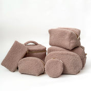 Kosmetyczka TEDDY, pudrowa, średnia kuferek