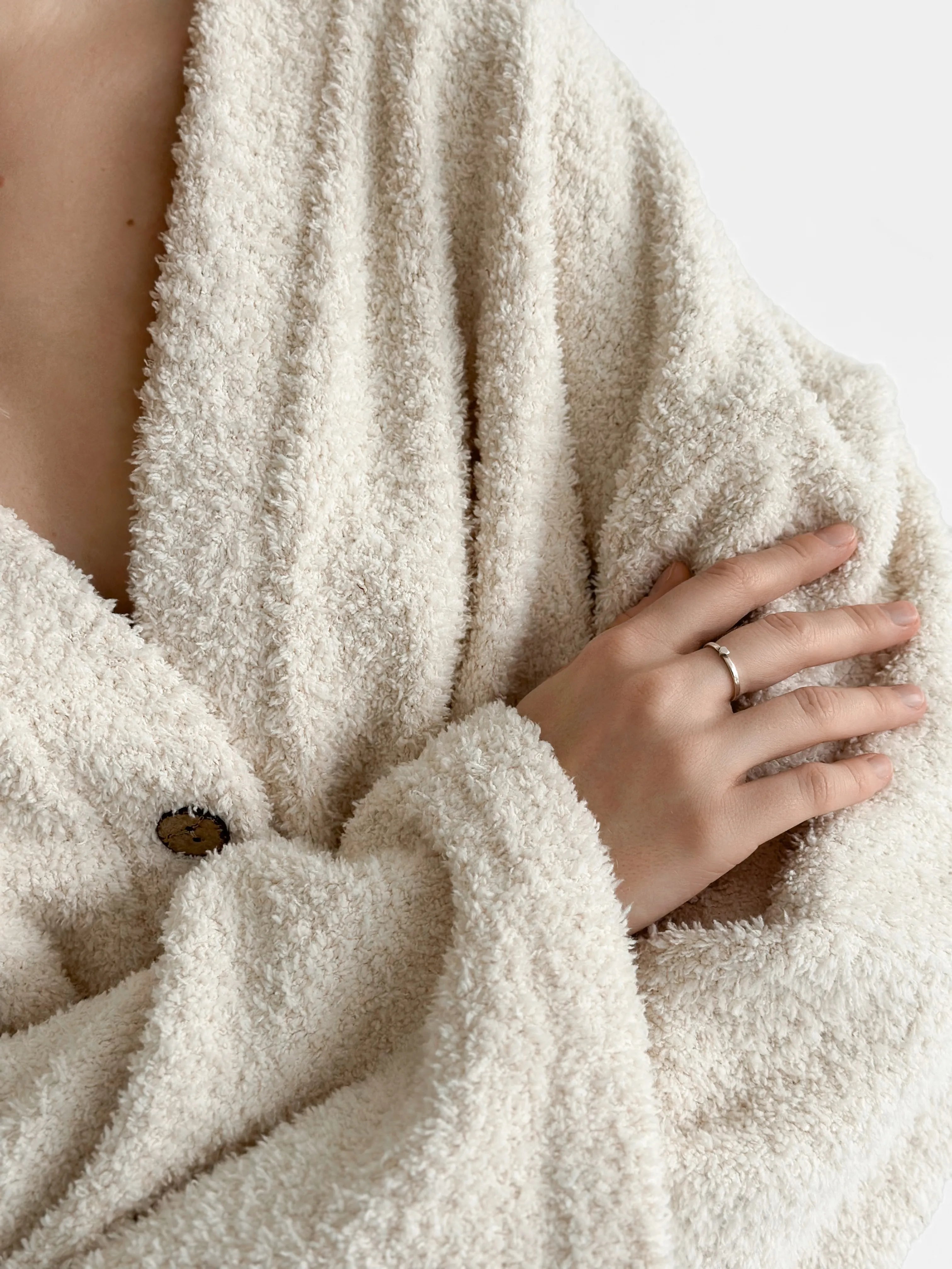 Spodnie Soft frotte, mleczne