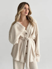 Kardigan Soft frotte, mleczny