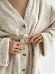 Kardigan Soft frotte, mleczny