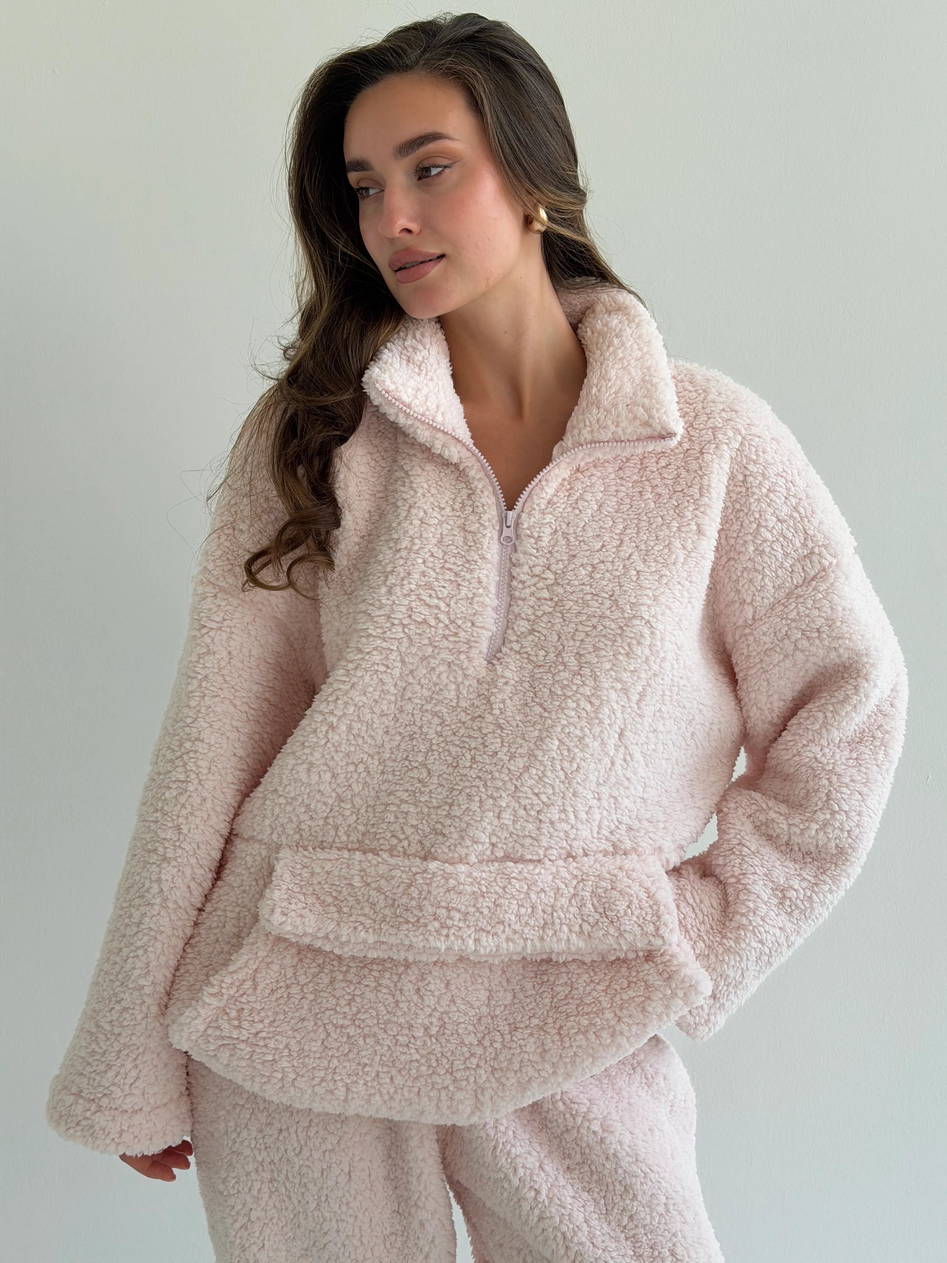 Komplet TEDDY CHMURKA anorak i spodnie, różowy