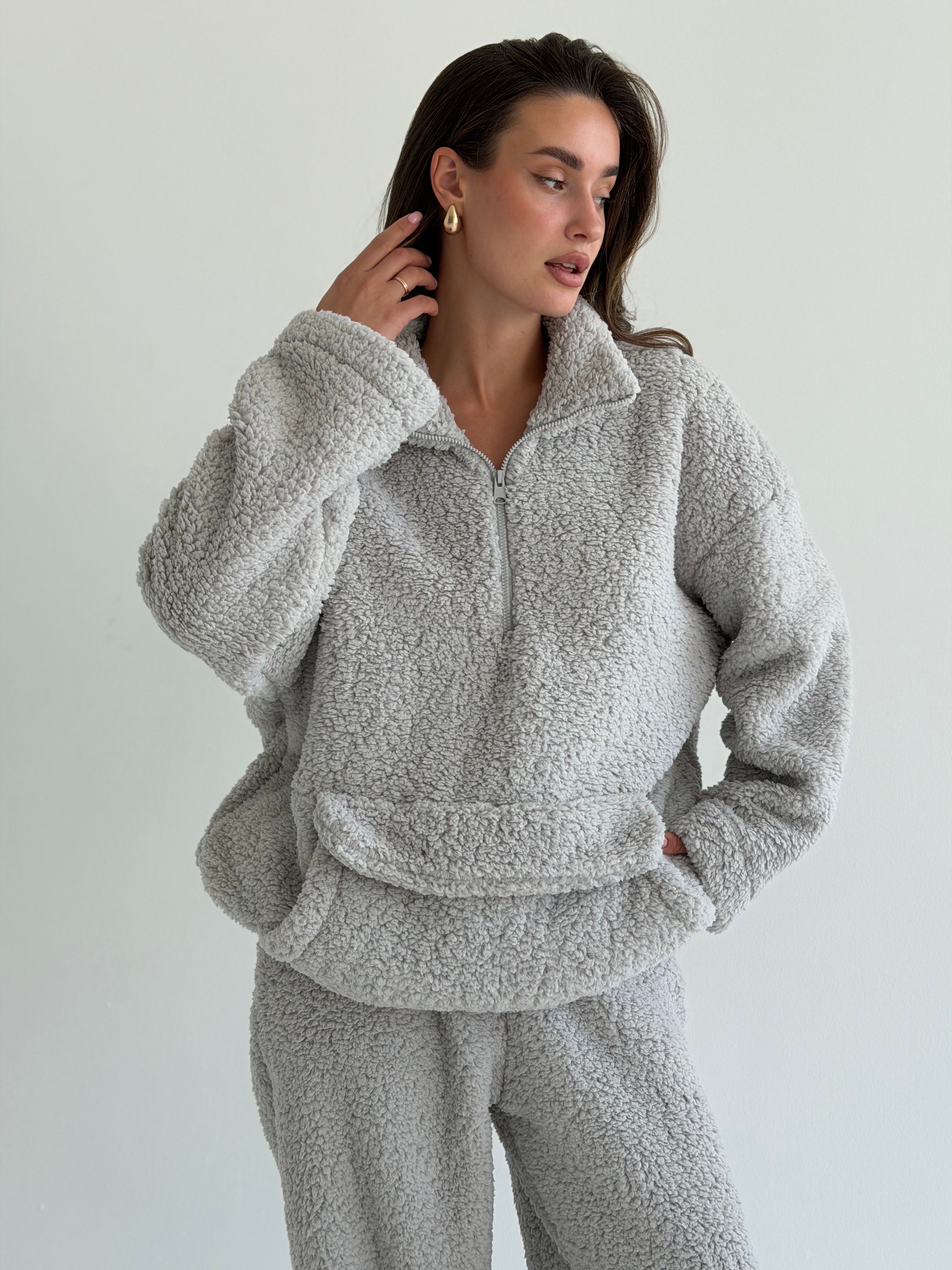 Komplet TEDDY CHMURKA anorak i spodnie, szary