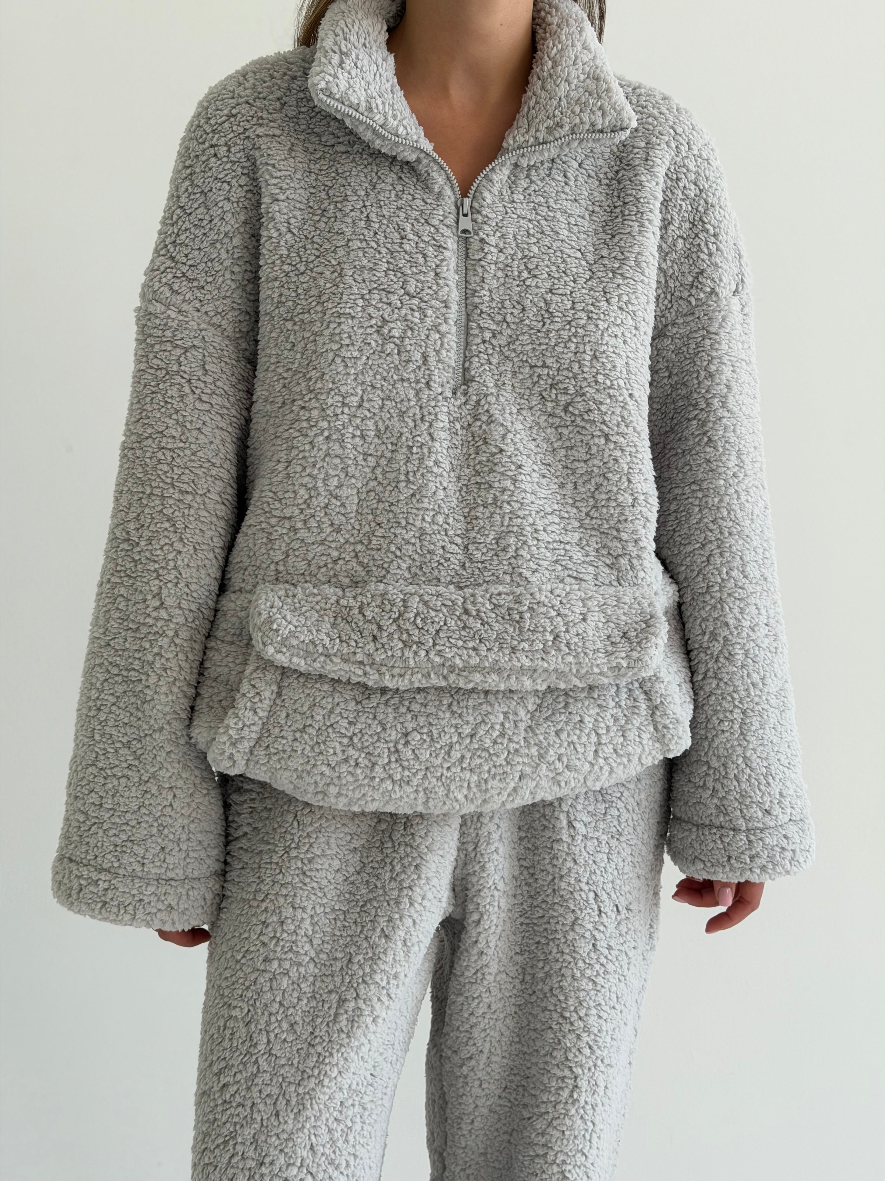 Komplet TEDDY CHMURKA anorak i spodnie, szary