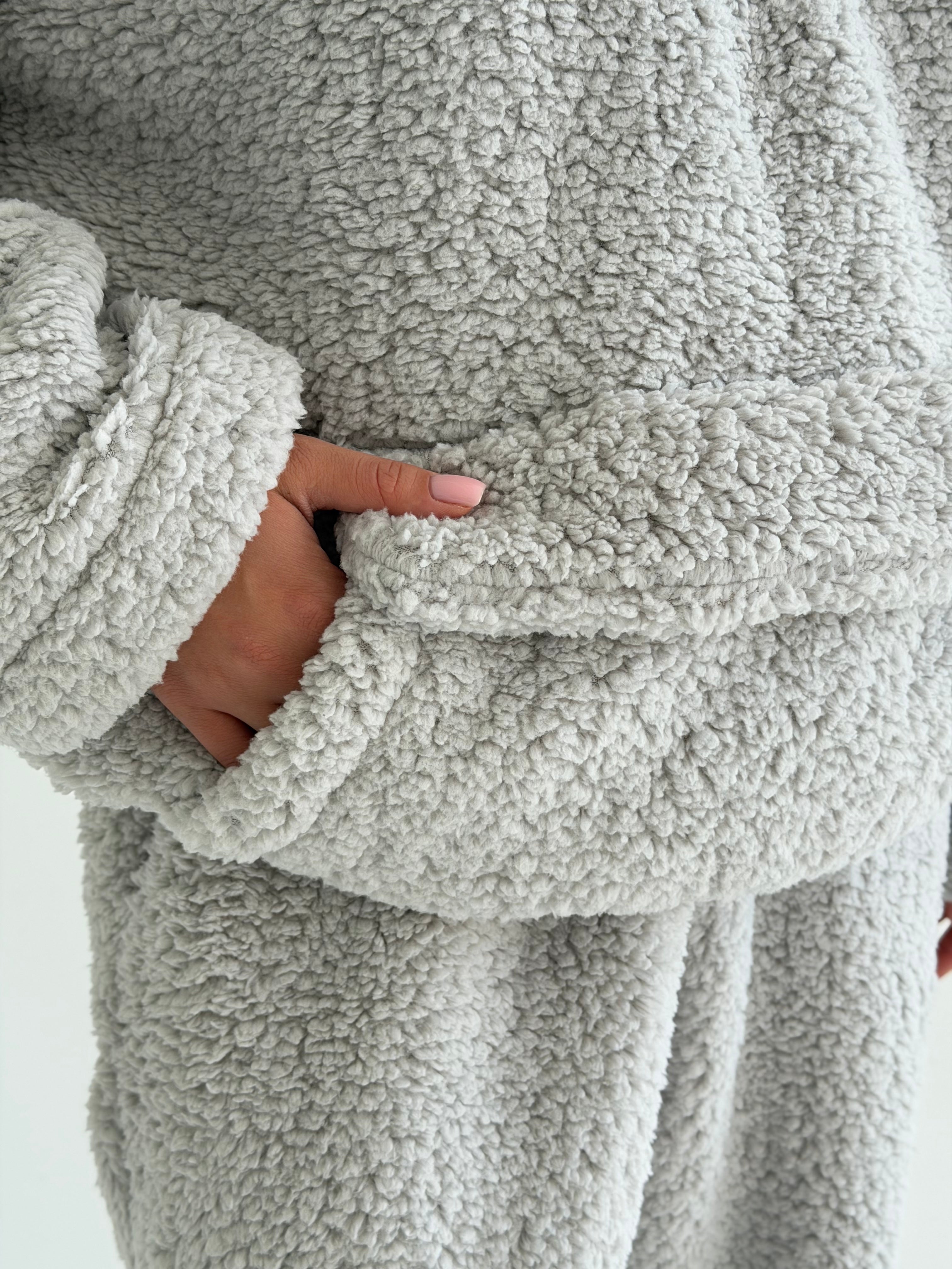 Komplet TEDDY CHMURKA anorak i spodnie, szary