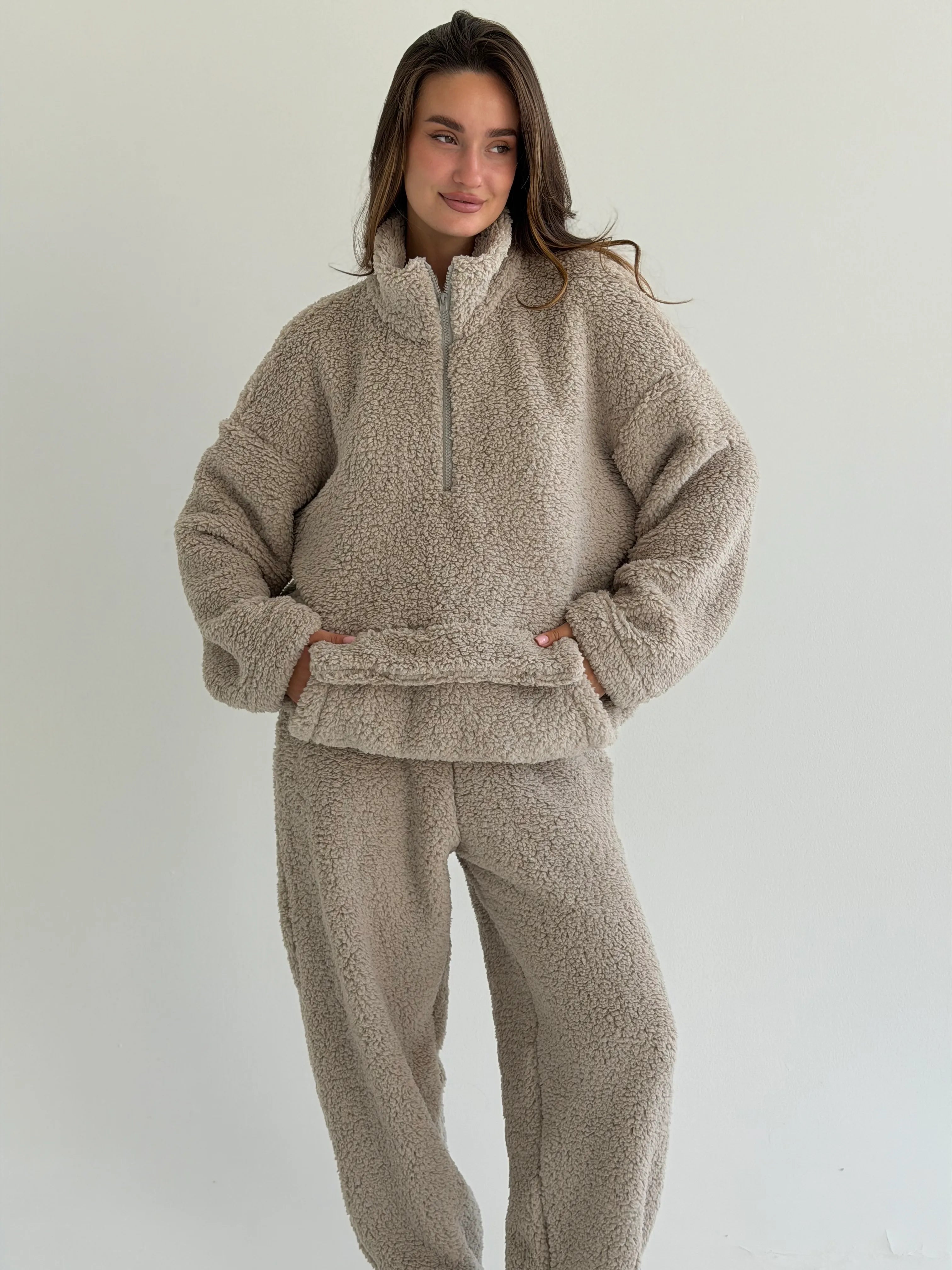Komplet TEDDY CHMURKA anorak i spodnie, popielaty