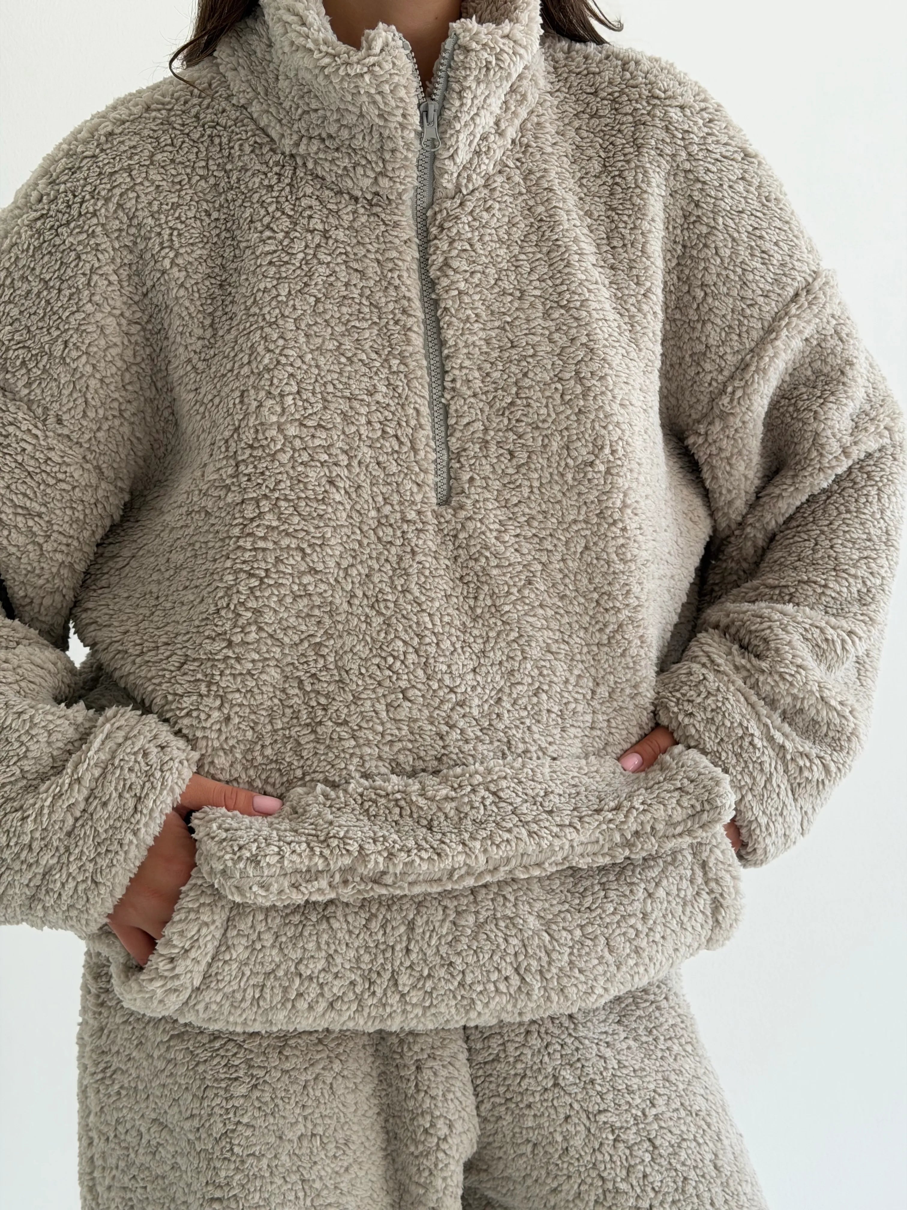 Komplet TEDDY CHMURKA anorak i spodnie, popielaty