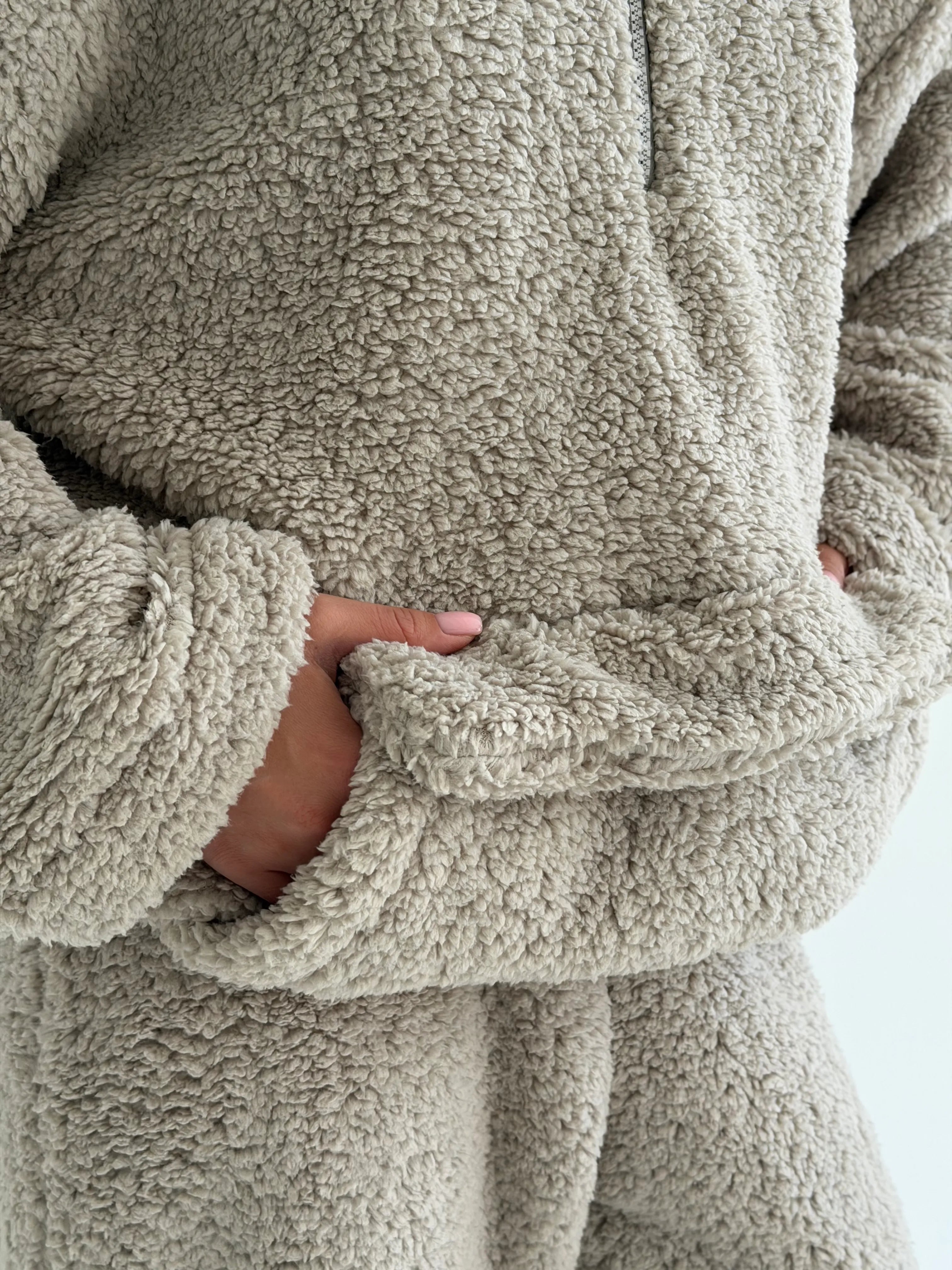 Komplet TEDDY CHMURKA anorak i spodnie, popielaty
