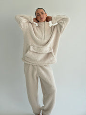 Komplet TEDDY CHMURKA anorak i spodnie, mleczny