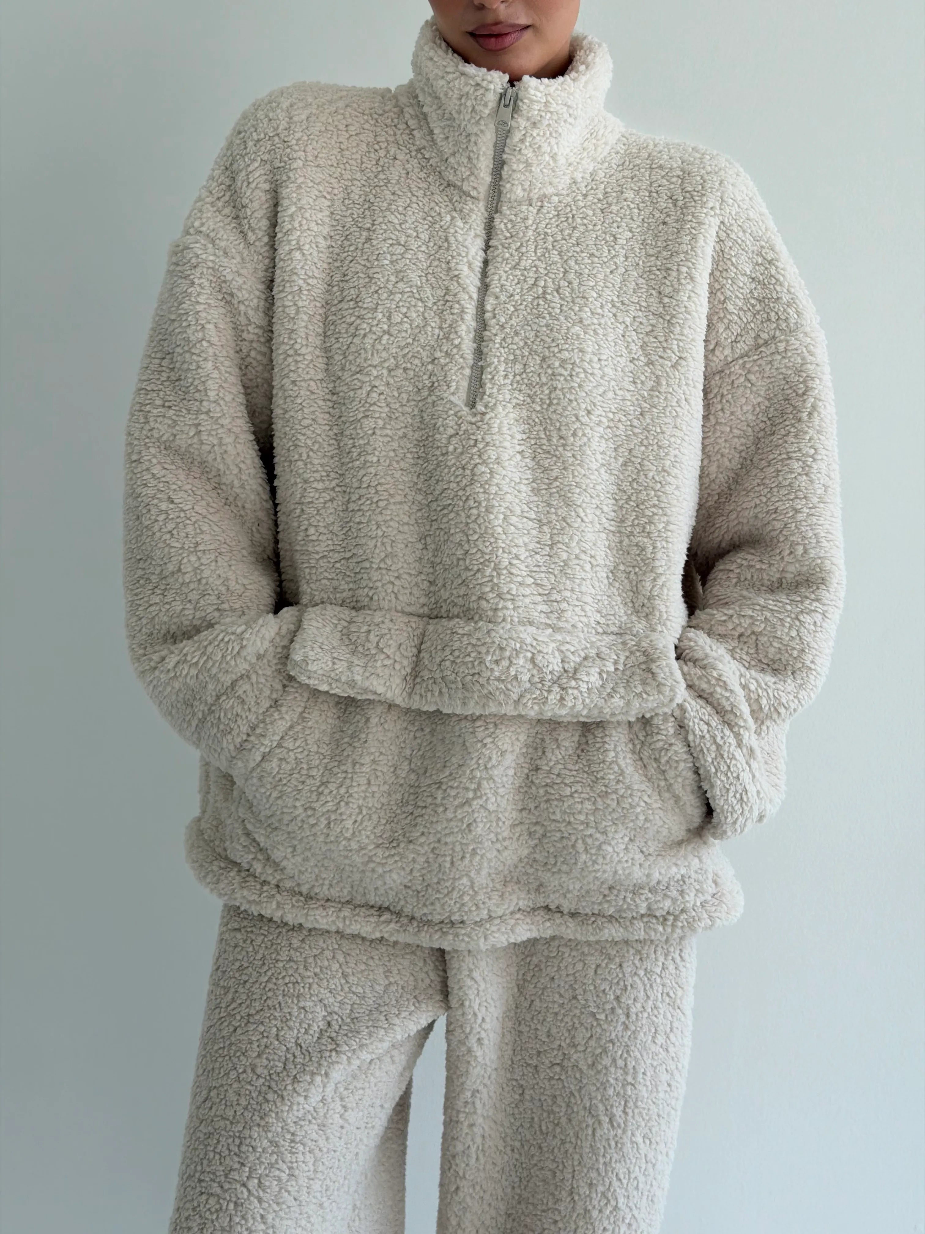 Komplet TEDDY CHMURKA anorak i spodnie, mleczny