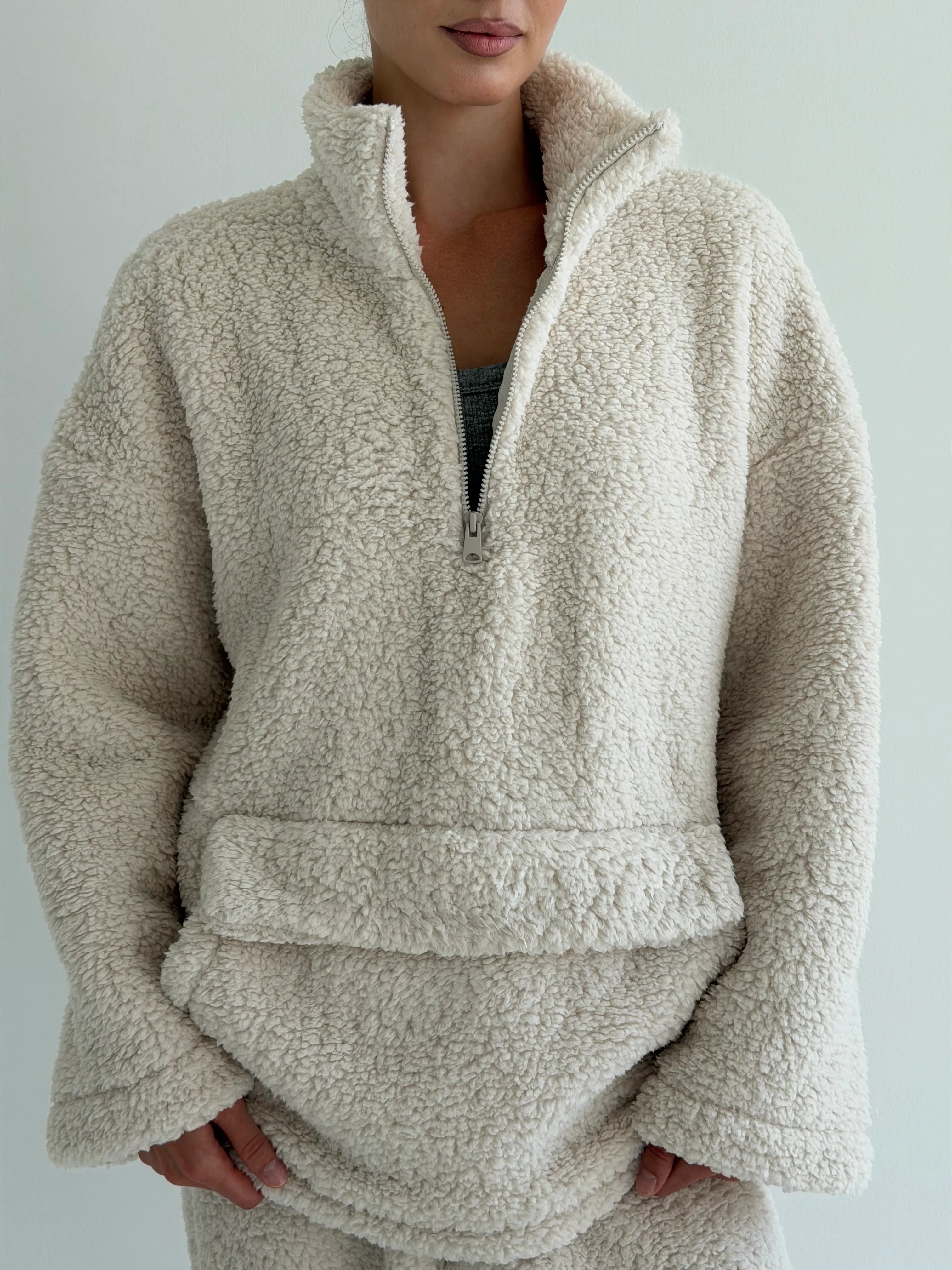Komplet TEDDY CHMURKA anorak i spodnie, mleczny